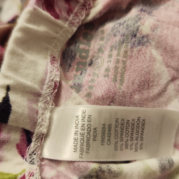 12-18M Purple Floral Onsie & Leggings 2 pc Set - Picture 4 of 5